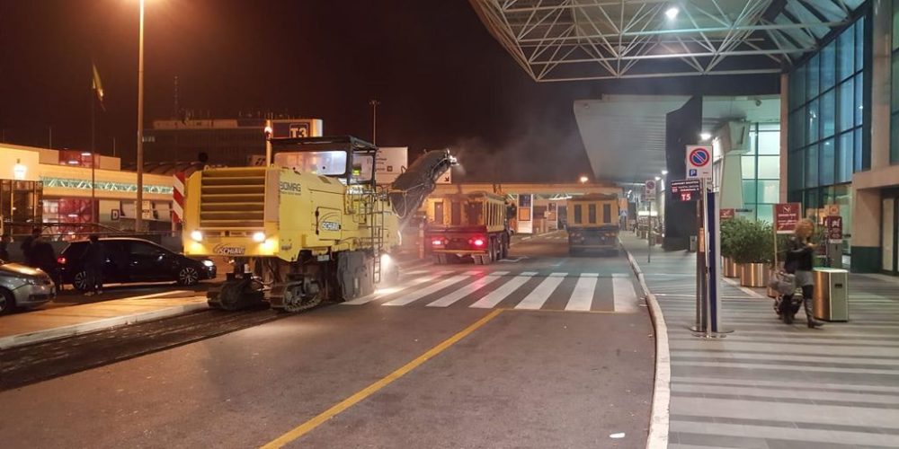 Schiavi Srl - Lavori - Asfalto - Aeroporto Leonardo da Vinci - 01